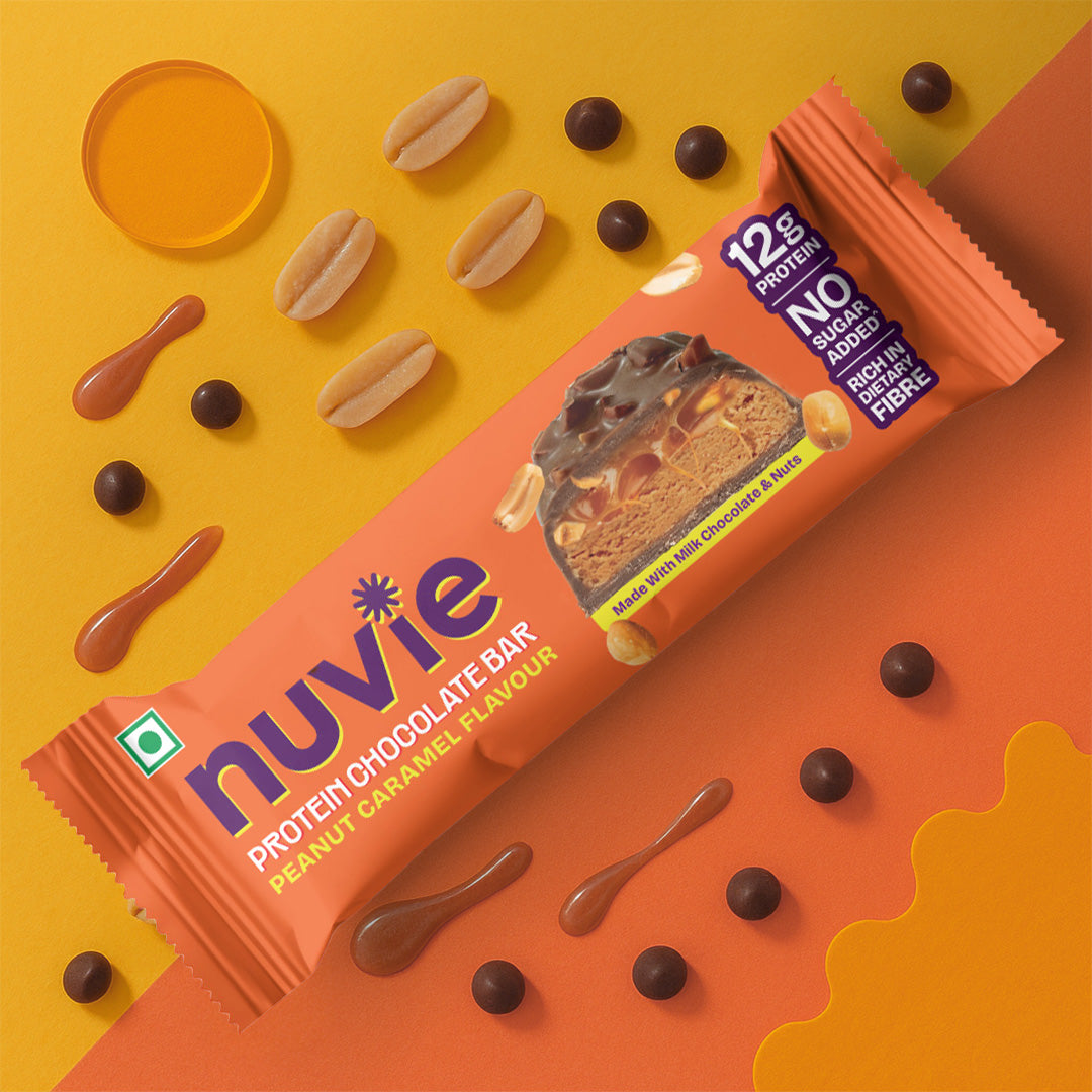 Combo 1 : 20gm Chocolate Protein Shake + 12gm Peanut Caramel Protein Bar