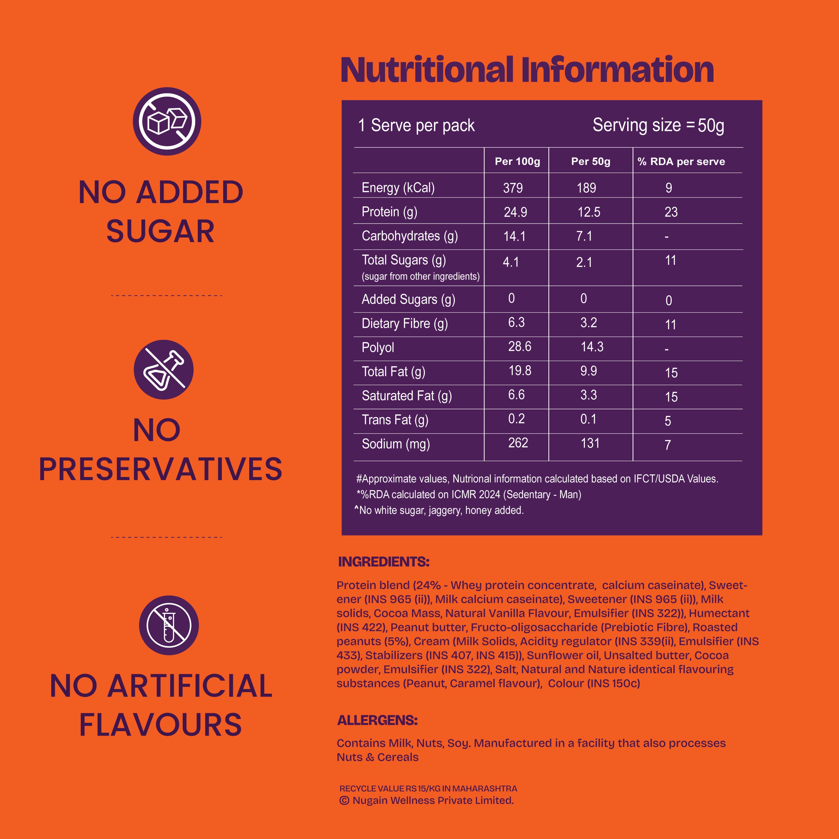 Combo 1 : 20gm Chocolate Protein Shake + 12gm Peanut Caramel Protein Bar