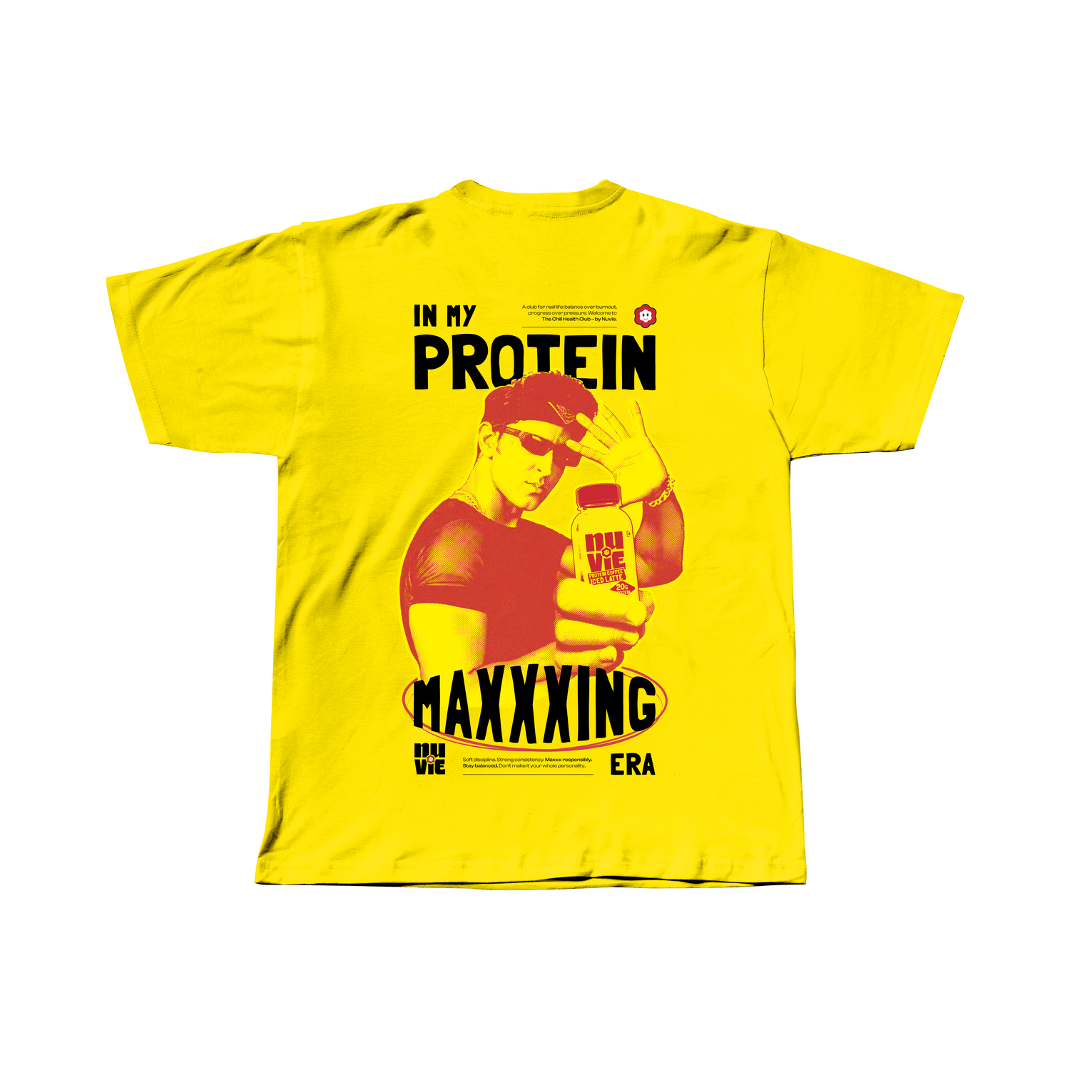 Nuvie Protein Maxxing Era Oversized Tee - Back - Hrithik Design