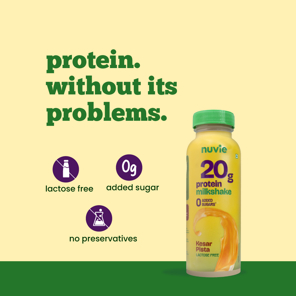 20gm Protein Milkshake Combo - Chocolate + Kesar Pista