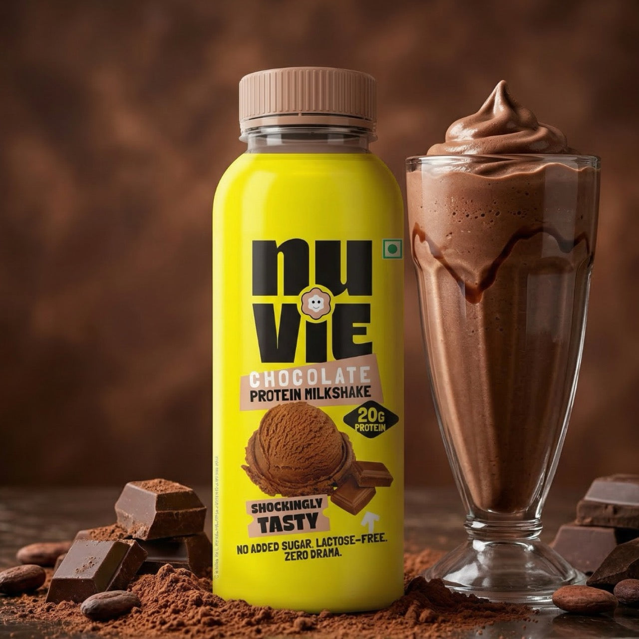 Nuvie 20 gm Protein milkshake - Chocolate