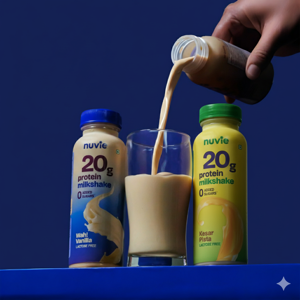 20gm Protein Milkshake Combo - Vanilla + Kesar Pista