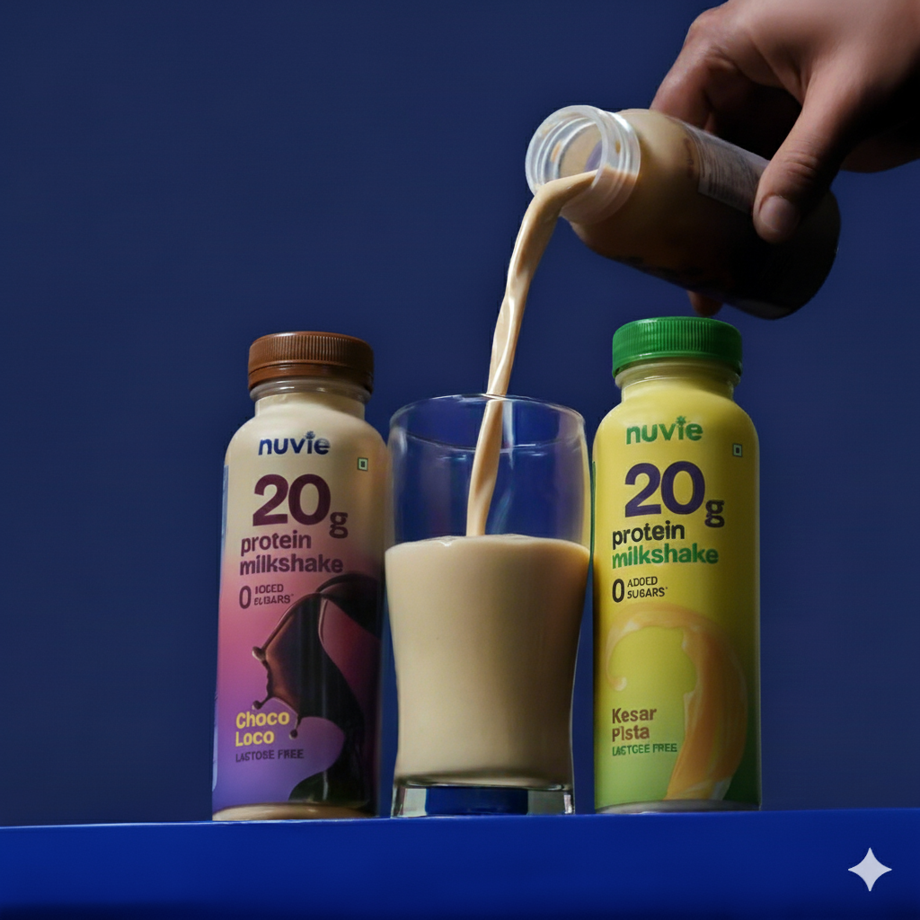 20gm Protein Milkshake Combo - Chocolate + Kesar Pista