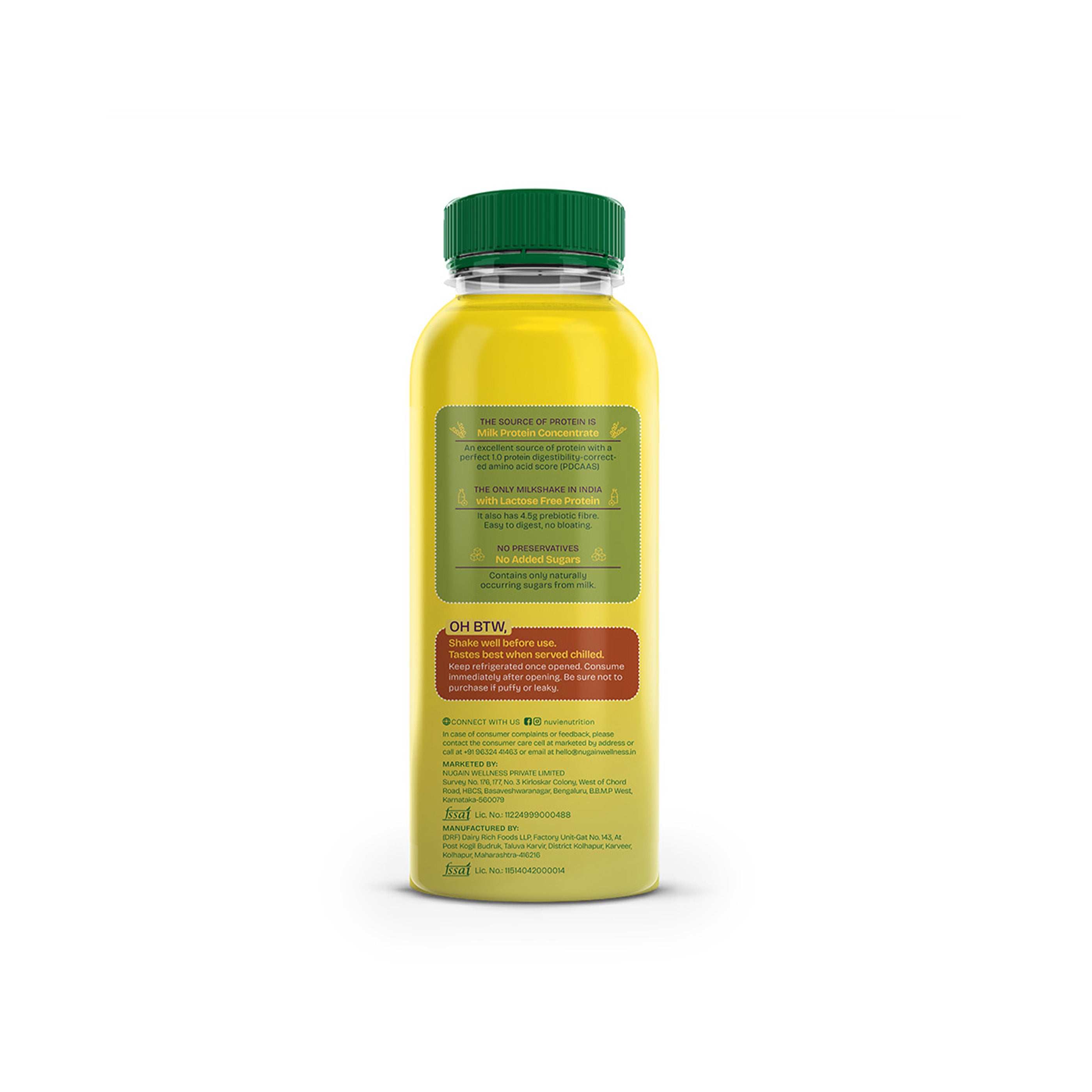 Nuvie 20 gm Protein Shake - Kesar Pista