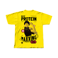Nuvie Protein Maxxing Era Oversized Tee - Back - Parle-G Girl Design