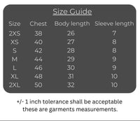 Nuvie Oversized Tee Size Guide - XS to XXL